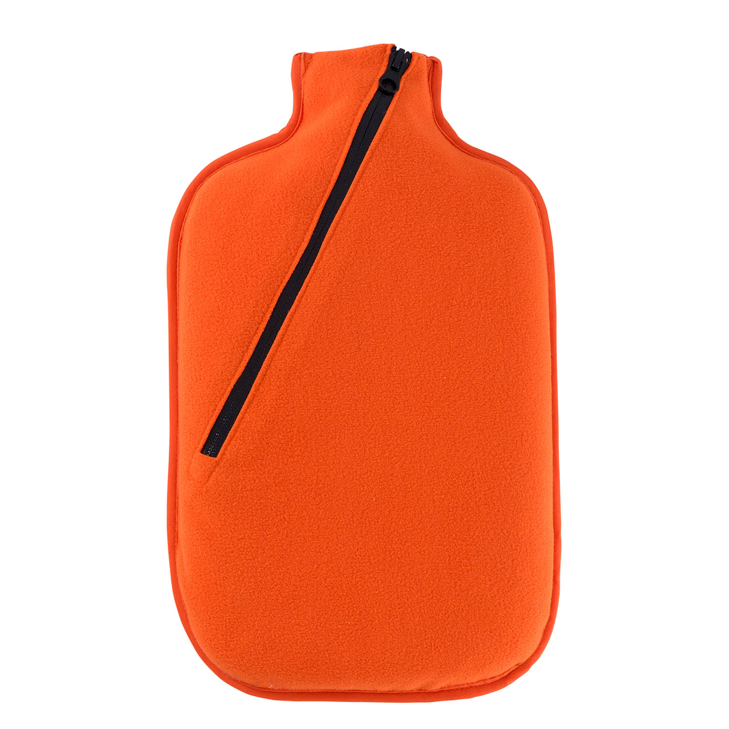 Öko-Wärmflasche 2,0 l mit Softshell-Bezug orange