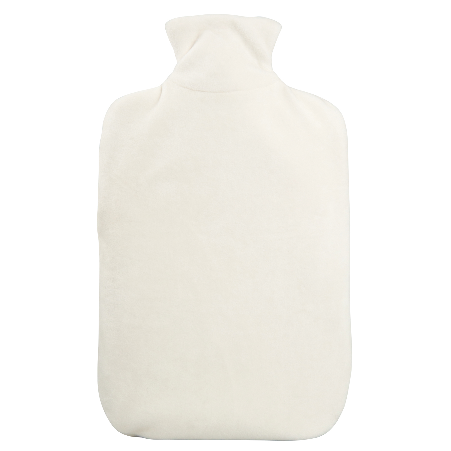 Öko-Wärmflasche 2,0 l mit Nickibezug soft creme